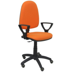 (04CPBALI308BGOLFRP) PIQUERAS Y CRESPO SILLA AYNA REGULABLE EN ALTURA C/ BRAZOS FIJOS RUEDAS DE PARQUÉ BALI NARANJA