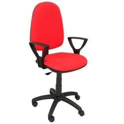 (04CPBALI350BGOLF) PIQUERAS Y CRESPO SILLA AYNA REGULABLE CONTACTO PERMANENTE BRAZOS/F TEJIDO ROJO
