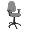 (04CPBALI40B10RP) PIQUERAS Y CRESPO SILLA AYNA CP BRAZOS REGULABLES RUEDAS DE PARQUET TEJIDO BALI GRIS CLARO