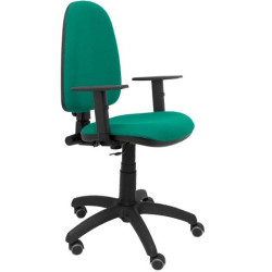 (04CPBALI456B10RP) PIQUERAS Y CRESPO SILLA AYNA GIRATORIA CONTACTO PERMANENTE B/REGULABLES RUEDAS DE PARQUET TEJIDO BALI VERDE