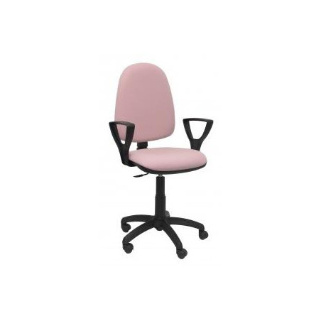 (04CPBALI710BGOLF) PIQUERAS Y CRESPO SILLA AYNA GIRATORIA CONTACTO PERMANENTE BRAZOS/F TEJIDO BALI ROSA PALO