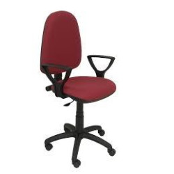 (04CPBALI933BGOLF) PIQUERAS Y CRESPO SILLA AYNA GIRATORIA CONTACTO PERMANENTE BRAZOS/F TEJIDO BALI GRANATE
