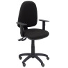 (04SBALI840B10RP) PIQUERAS Y CRESPO SILLA AYNA S REGULABLE EN ALTURA C/ BRAZOS REGULABLES RUEDAS PARQUÉ TEJIDO BALI NEGRO
