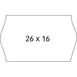 (100922) APLI ETIQUETAS PARA ETIQUETADORA DE PRECIOS 26X16MM C/SINUSOIDAL 6 ROLLOS DE 1000 BLANCO