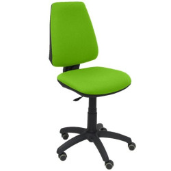 (14CPBALI22RP) PIQUERAS Y CRESPO SILLA ELCHE GIRATORIA CP SIN BRAZOS RUEDAS DE PARQUET TEJIDO BALI VERDE PISTACHO