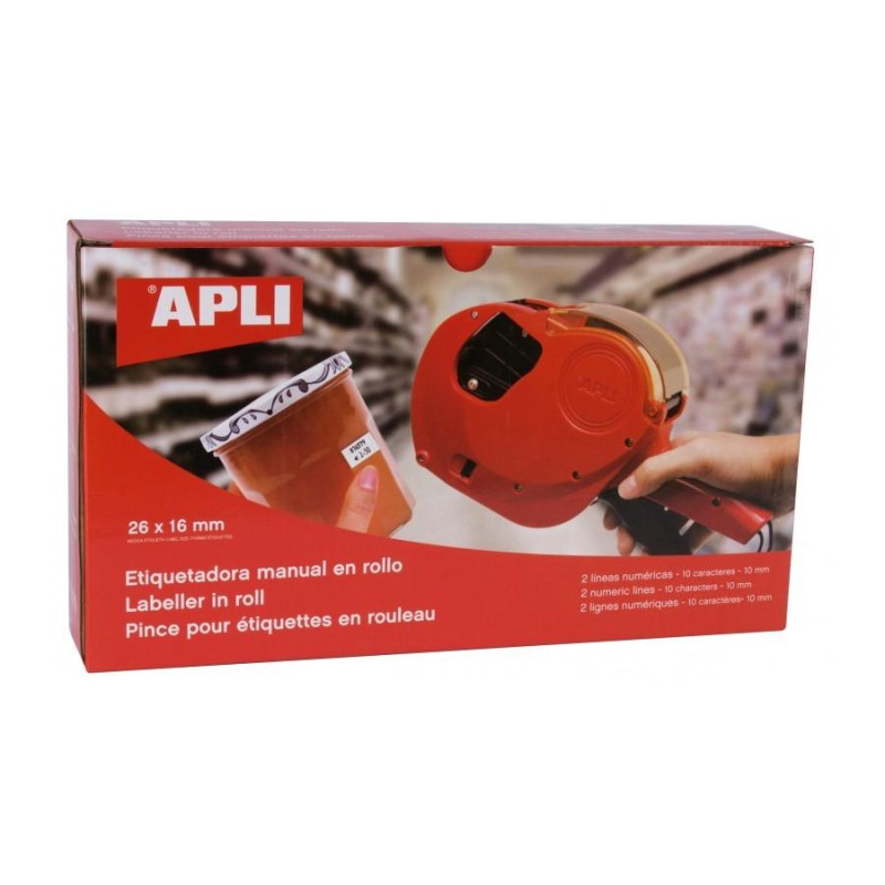 (101419) APLI ETIQUETADORA PRECIOS 2 LÍNEAS PARA ETIQUETAS 26X16MM (101419) APLI ETIQUETADORA PRECIOS 2 LÍNEAS PARA ETIQUETAS 26X16MM