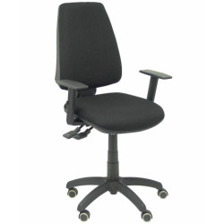 (14SBALI840B10RP) PIQUERAS Y CRESPO SILLA ELCHE S BALI NEGRO BRAZOS REGULABLES RUEDAS DE PARQUÉ