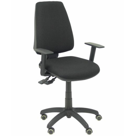 (14SBALI840B10RP) PIQUERAS Y CRESPO SILLA ELCHE S BALI NEGRO BRAZOS REGULABLES RUEDAS DE PARQUÉ