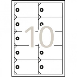 (10149) APLI ETIQUETAS COLGANTES C/ARANDELA 98X57MM INKJET/LÁSER 10 X 10H BLANCO