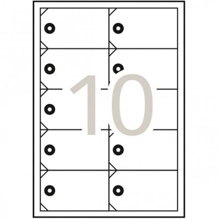 (10149) APLI ETIQUETAS COLGANTES C/ARANDELA 98X57MM INKJET/LÁSER 10 X 10H BLANCO