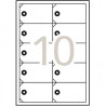 (10149) APLI ETIQUETAS COLGANTES C/ARANDELA 98X57MM INKJET/LÁSER 10 X 10H BLANCO