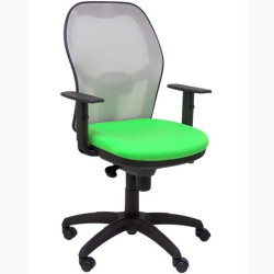 (15SGRBALI22) PIQUERAS Y CRESPO SILLA JORQUERA MALLA GRIS ASIENTO BALI VERDE PISTACHO