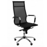 (203DBNE) PIQUERAS Y CRESPO SILLÓN BARRAX BASCULANTE REGULABLE/A BRAZOS/F RUEDAS DE GOMA MALLA NAILON NEGRO