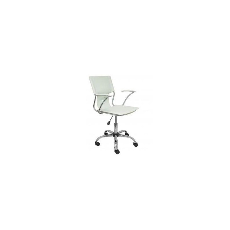 (214BL) PIQUERAS Y CRESPO SILLA BOGARRA GIRATORIA BRAZOS/F CHASIS CROMADO TAPIZADO SIMILPIEL BLANCA (214BL) PIQUERAS Y CRESPO SILLA BOGARRA GIRATORIA BRAZOS/F CHASIS CROMADO TAPIZADO SIMILPIEL BLANCA