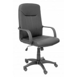 (261SPNE) PIQUERAS Y CRESPO SILLÓN DE DIRECCIÓN VILLA GIRATORIO BRAZOS FIJOS REGULABLE BASCULANTE NEGRO