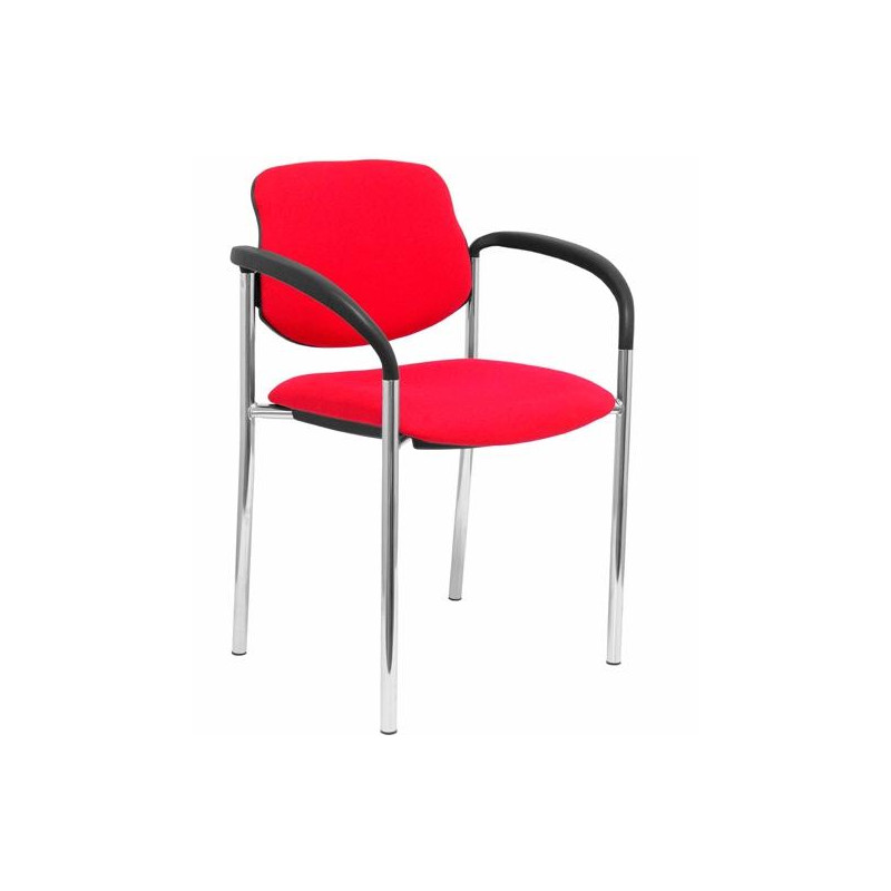 (27CRBALI350CB) PIQUERAS Y CRESPO SILLA FIJA STYL B/FIJOS CHASIS CROMO TEJIDO BALI ROJO (27CRBALI350CB) PIQUERAS Y CRESPO SILLA FIJA STYL B/FIJOS CHASIS CROMO TEJIDO BALI ROJO