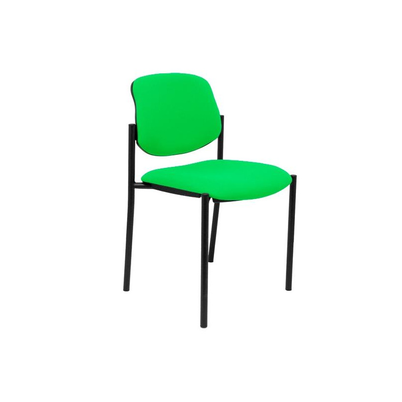(27NBALI22) PIQUERAS Y CRESPO SILLA FIJA STYL S/BRAZOS CHASIS NEGRO TEJIDO BALI VERDE PISTACHO