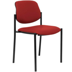 (27NSPGRA) PIQUERAS Y CRESPO SILLA FIJA STYL S/BRAZOS CHASIS NEGRO TAPIZADO SIMILPIEL GRANATE