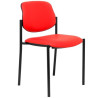 (27NSPRJ) PIQUERAS Y CRESPO SILLA FIJA STYL S/BRAZOS CHASIS NEGRO TAPIZADO SIMILPIEL ROJO