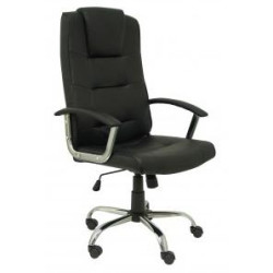 (280DBSPNE) PIQUERAS Y CRESPO SILLÓN DE DIRECCIÓN GUADALIMAR GIRATORIO BRAZOS FIJOS REGULABLE BASCULANTE NEGRO
