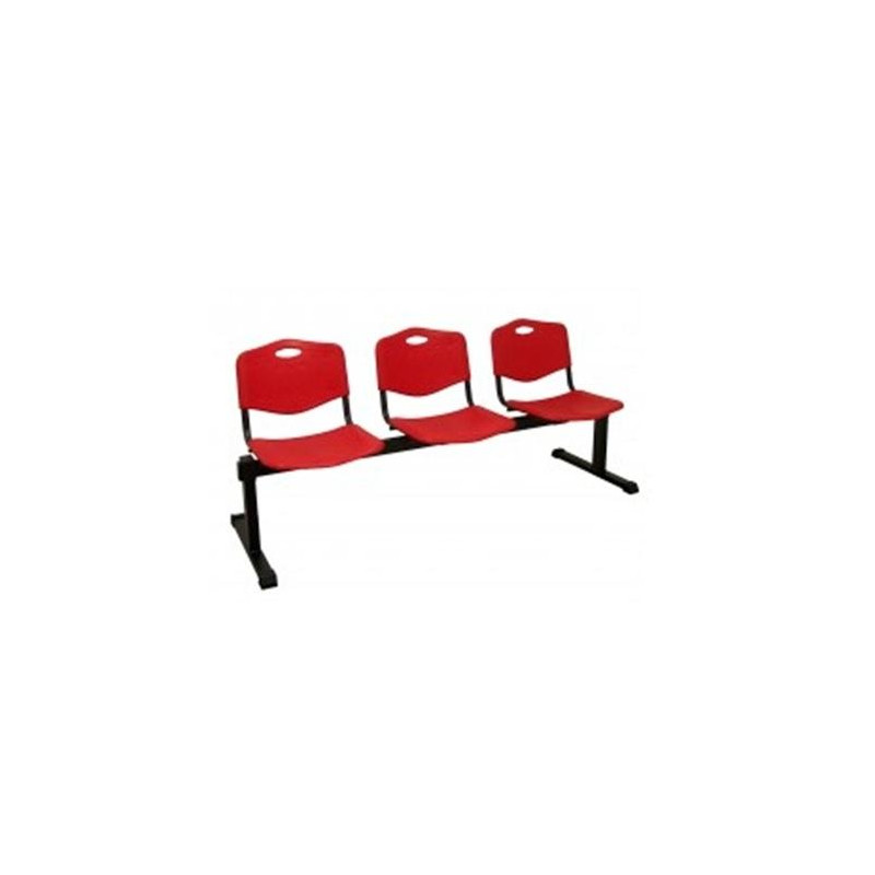 (B3PIRJ) PIQUERAS Y CRESPO BANCADA ISO 3 PLAZAS ASIENTO Y RESPALDO PVC ROJO (B3PIRJ) PIQUERAS Y CRESPO BANCADA ISO 3 PLAZAS ASIENTO Y RESPALDO PVC ROJO
