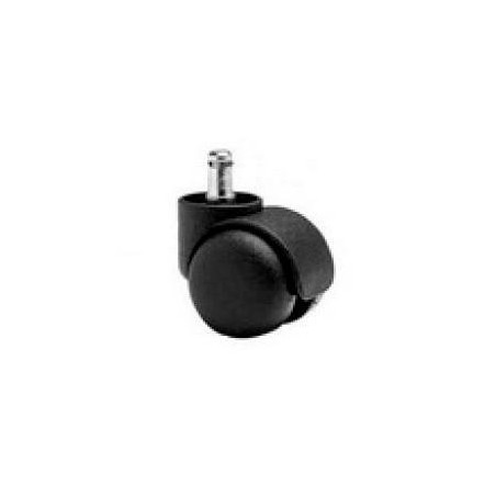 (KIT1RF) PIQUERAS Y CRESPO KIT DE 5 RUEDAS NORMALES PARA SILLA PERNO 11MM NEGRO