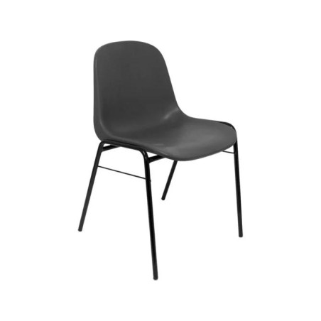 (PACK423GR) PIQUERAS Y CRESPO PACK DE 4 SILLAS FIJAS APILABLES BETA ASIENTO Y RESPALDO PVC GRIS