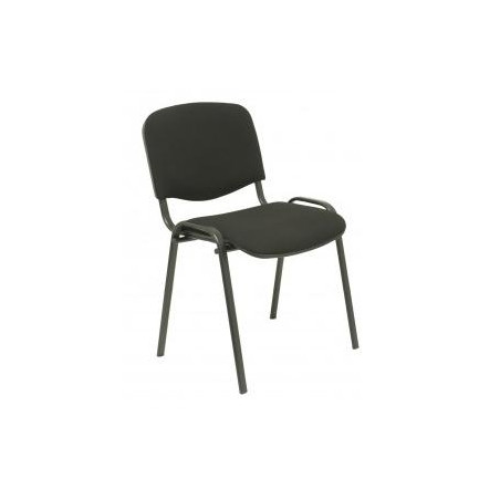 (PACK426ARAN840) PIQUERAS Y CRESPO PACK DE 4 SILLAS FIJAS APILABLES ISO TAPIZADA ARAN NEGRO