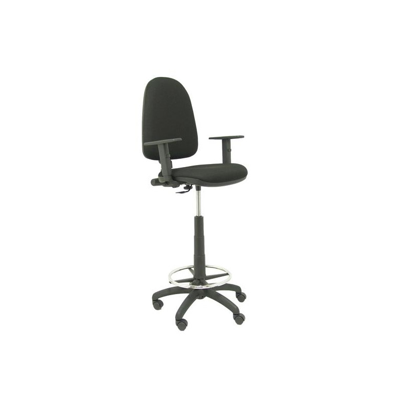 (T04CPBALI840B10) PIQUERAS Y CRESPO TABURETE AYNA GIRATORIO CP ARO REPOSAPIÉS B/REGULABLES TAPIZADO BALI NEGRO (T04CPBALI840B10) PIQUERAS Y CRESPO TABURETE AYNA GIRATORIO CP ARO REPOSAPIÉS B/REGULABLES TAPIZADO BALI NEGRO