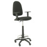 (T04CPBALI840B10) PIQUERAS Y CRESPO TABURETE AYNA GIRATORIO CP ARO REPOSAPIÉS B/REGULABLES TAPIZADO BALI NEGRO