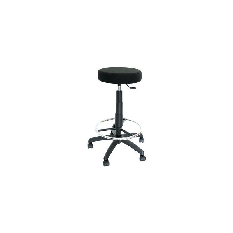 (T10ARAN840) PIQUERAS Y CRESPO TABURETE TOLOSA GIRATORIO REGULABLE CON ARO REPOSAPIÉS TAPIZADO ARAN NEGRO (T10ARAN840) PIQUERAS Y CRESPO TABURETE TOLOSA GIRATORIO REGULABLE CON ARO REPOSAPIÉS TAPIZADO ARAN NEGRO