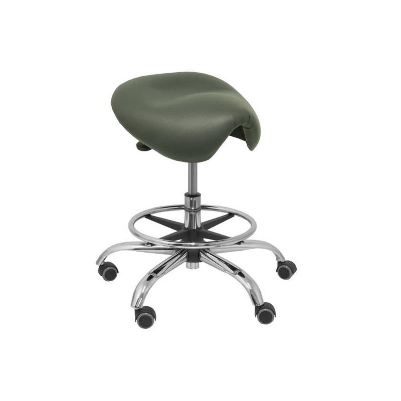 (T16BSP600CRRP) PIQUERAS Y CRESPO TABURETE ALATOZ GIRATORIO ANATÓMICO BASE CROMADA TAPIZADO SIMILPIEL GRIS OSCURO (T16BSP600CRRP) PIQUERAS Y CRESPO TABURETE ALATOZ GIRATORIO ANATÓMICO BASE CROMADA TAPIZADO SIMILPIEL GRIS OSCURO