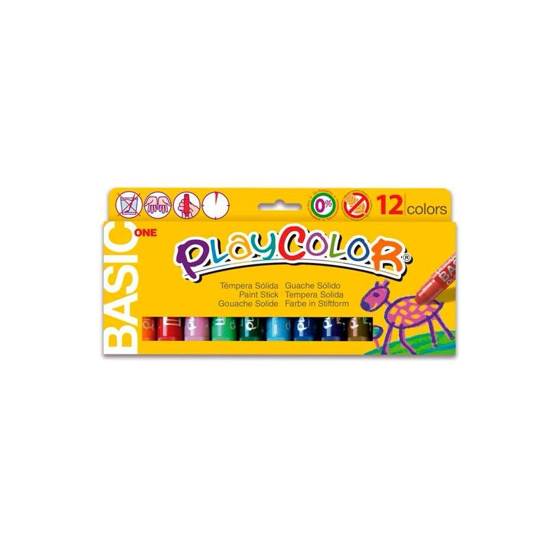 (10731) PLAYCOLOR TÉMPERAS SÓLIDAS BASIC ONE BARRA ESTUCHE DE 12 C/SURTIDOS (10731) PLAYCOLOR TÉMPERAS SÓLIDAS BASIC ONE BARRA ESTUCHE DE 12 C/SURTIDOS