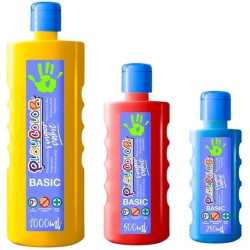 (17671) PLAYCOLOR PINTURA DE DEDOS FINGER PAINT BASIC BOTELLA 250ML NEGRO
