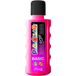 (18591) PLAYCOLOR PINTURA ACRYLIC BASIC BOTELLA 250ML MAGENTA