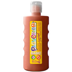 (19451) PLAYCOLOR TÉMPERA LÍQUIDA BASIC MARRÓN BOTELLA 500ML