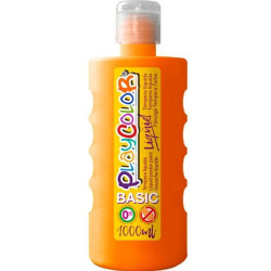 (19501) PLAYCOLOR TÉMPERA LÍQUIDA BASIC NARANJA BOTELLA 1000ML