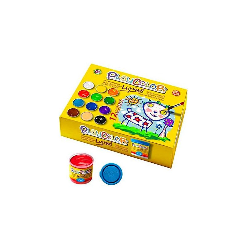 (19941) PLAYCOLOR SET 12 BOTES TÉMPERA LÍQUIDA BÁSIC 40ML C/SURTIDOS (19941) PLAYCOLOR SET 12 BOTES TÉMPERA LÍQUIDA BÁSIC 40ML C/SURTIDOS