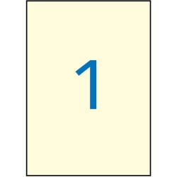 (11802) APLI ETIQUETAS ADHESIVAS 210X297MM INKJET/LÁSER C/RECTOS 1 X 20H CREMA