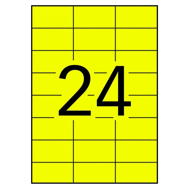 (11834) APLI ETIQUETAS ADHESIVAS PERMANENTES 70X37MM LÁSER C/RECTOS 24 X 100H AMARILLO (11834) APLI ETIQUETAS ADHESIVAS PERMANENTES 70X37MM LÁSER C/RECTOS 24 X 100H AMARILLO