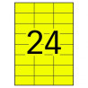 (11834) APLI ETIQUETAS ADHESIVAS PERMANENTES 70X37MM LÁSER C/RECTOS 24 X 100H AMARILLO