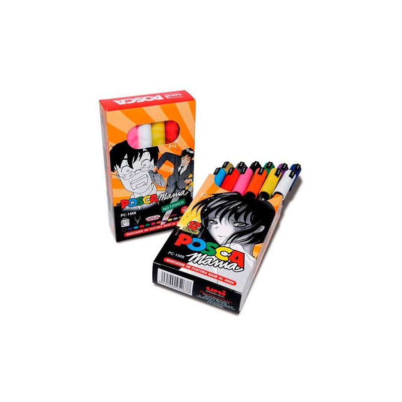 (182634252) POSCA MARCADOR MANÍA PC-1MR/12P C/SURTIDOS EN ESTUCHE DE 12 (182634252) POSCA MARCADOR MANÍA PC-1MR/12P C/SURTIDOS EN ESTUCHE DE 12