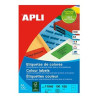 (11840) APLI ETIQUETAS ADHESIVAS 210X297MM INKJET/LÁSER C/RECTOS 1 X 100H ROJO