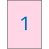 (11846) APLI ETIQUETAS ADHESIVAS 210X297MM INKJET/LÁSER C/RECTOS 1 X 20H ROSA PASTEL