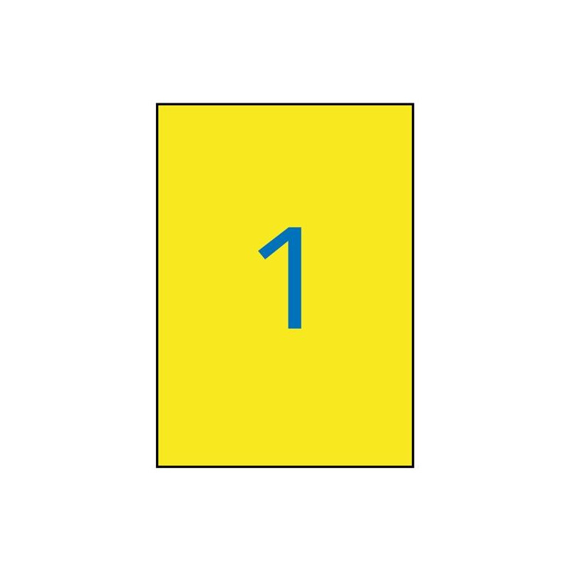 (12877) APLI ETIQUETAS ADHESIVAS RESISTENTES INTERPERIE 210X297MM LÁSER C/RECTOS 1 X 20H AMARILLO (12877) APLI ETIQUETAS ADHESIVAS RESISTENTES INTERPERIE 210X297MM LÁSER C/RECTOS 1 X 20H AMARILLO