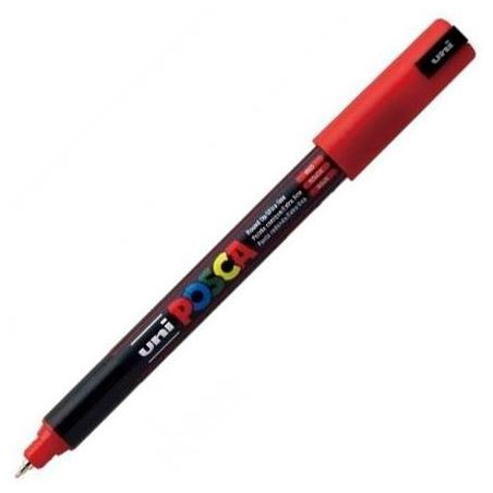(289819000/317834000) POSCA MARCADOR  PC-1MR NO PERMANENTE PUNTA EXTRAFINA 0.7MM ROJO