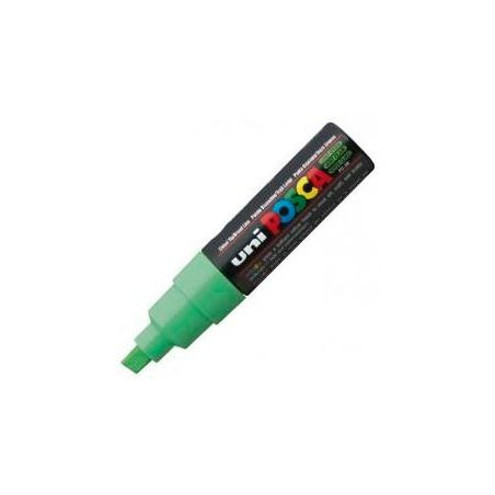 (300467000) POSCA MARCADOR  PC-8K NO PERMANENTE PUNTA BISELADA 8.0MM VERDE CLARO