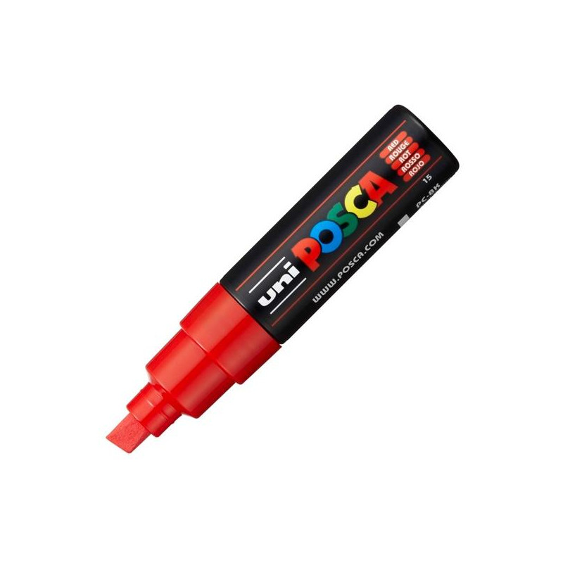 (300525000) POSCA MARCADOR PC-8K NO PERMANENTE PUNTA BISELADA 8.0MM ROJO (300525000) POSCA MARCADOR PC-8K NO PERMANENTE PUNTA BISELADA 8.0MM ROJO