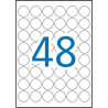 (13882) APLI ETIQUETAS ADHESIVAS CIRCULARES Ø30MM INKJET/LÁSER 48 X 25H BLANCO