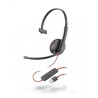(209748-201) POLY AURICULARES BLACKWIRE C3210 DIADEMA MONOAURAL MICRÓFONO CONTROL DE VOLUMEN CABLE USB-C